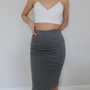 American apparel gray pencil skirt